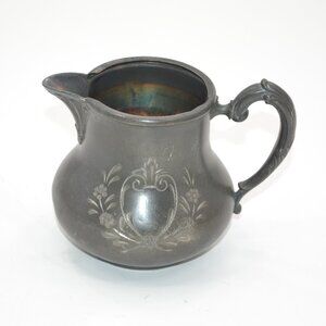 Victorian Antique Richfield Quadruple Plate Silver Creamer Cream Pitcher